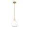 Z-Lite Margo 1 Light Pendant, Olde Brass & White 7500P10-OBR - alternate 6